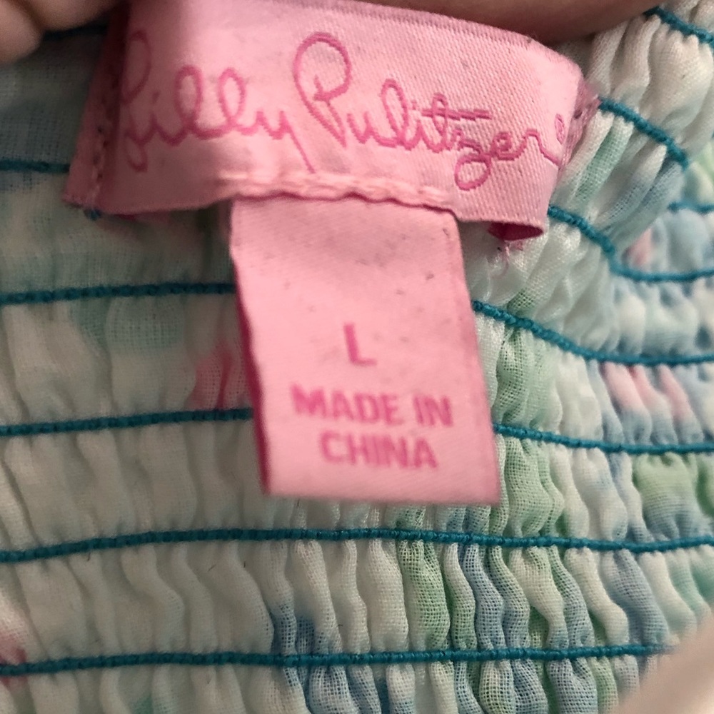 Strapless Lilly Pulitzer Lighthouse Print Dress - Picture 4 of 7